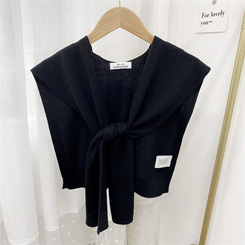 2022 nuovo scialle lavorato a maglia estate delle donne all'esterno della stanza con aria condizionata mantello primavera autunno moda coreana spalla Beige