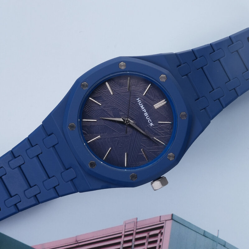 Buckel Business Uhr für Männer Quarz werk wasserdicht Soft Touch leuchtenden Chronograph für einen profession ellen Look