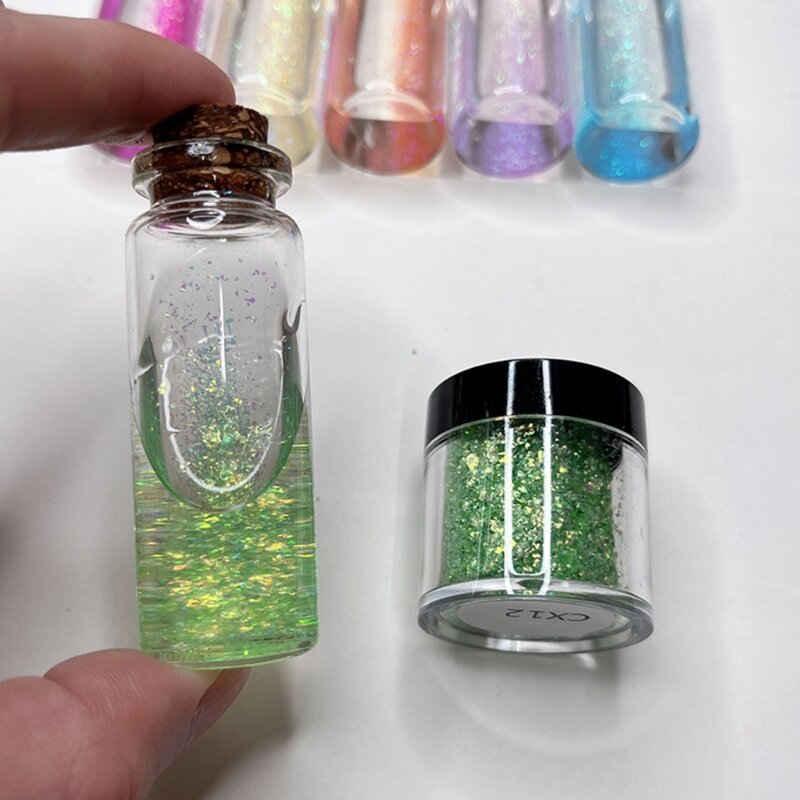 per art Glitter Sabbie mobili Effetto bottiglia colorate Fiocchi iridescenti Accessori per per