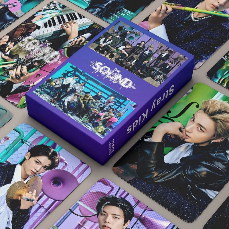 Kpop Stray Kids Season's Greetings Photocards, novo álbum de cartões Lomo, cartões postais para fãs, presentes, 55 peças por conjunto, 2023