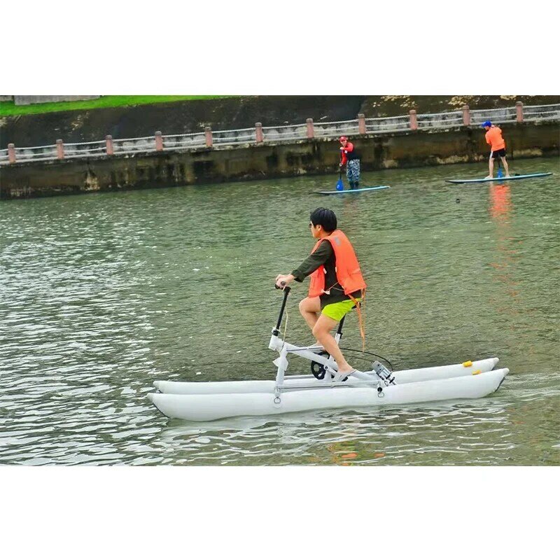 2022 high quality floating inflatable water bike inflatable water bicycle