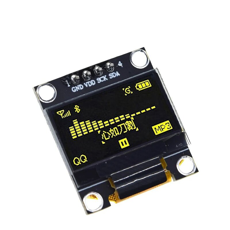 TZT-Módulo de pantalla OLED para arduino, placa de pantalla LCD de 0,96 pulgadas, serie IIC, 4 pines, Blanco/azul/Amarillo, Azul/amarillo, 128X64, 12864