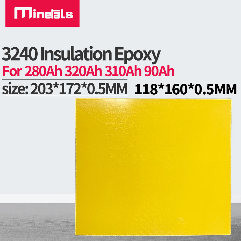 3240 Insulator pelat epoksi insulasi 203*172*0.5mm 118*160*0.5mm untuk 280Ah 320Ah 310Ah 90Ah 100Ah Lifepo4 paket baterai DIY Lipo