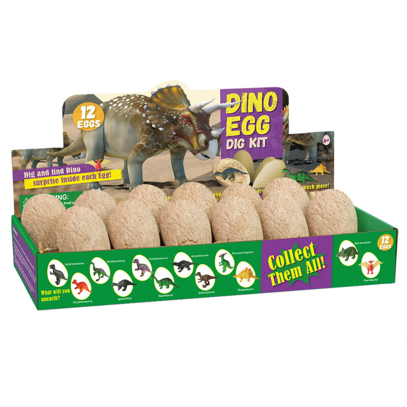 Educational Toys Dinosaur Eggs Archaeological Dig Kit Gemstones Excavation Kit for Kids STEM Toy Boys Girls Activity Party Gifts