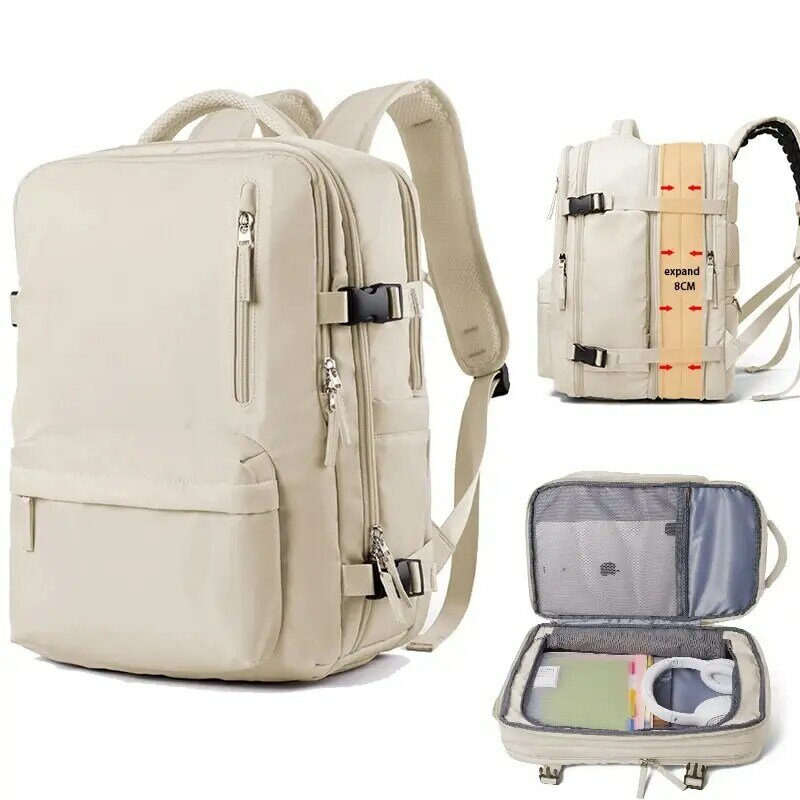 Classic Expand Mochila de viagem para mulheres, mochila de grande capacidade, bolsa para laptop ao ar livre