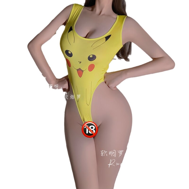 Sexy underwear day series anime jumpsuit two-dimensional Big Eyes Big Smile Reservoir water crotch-free undress