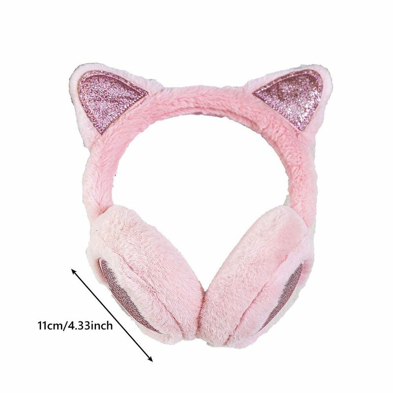 ที่ปิดหูแมวรูปสัตว์ที่ครอบหูสำหรับผู้หญิงที่อบอุ่นมีขนยาวนุ่มทันสมัยในฤดูหนาว