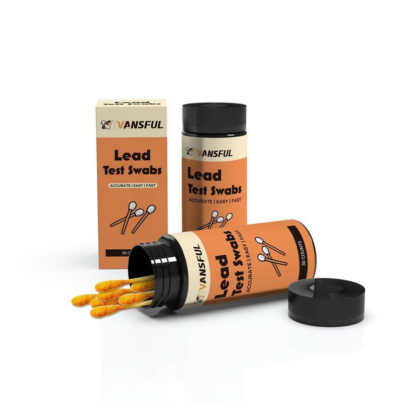 Kit de teste de tinta de chumbo sensível, cotonetes de teste instantâneo para todas as superfícies pintadas, metais, casa, 30 pcs