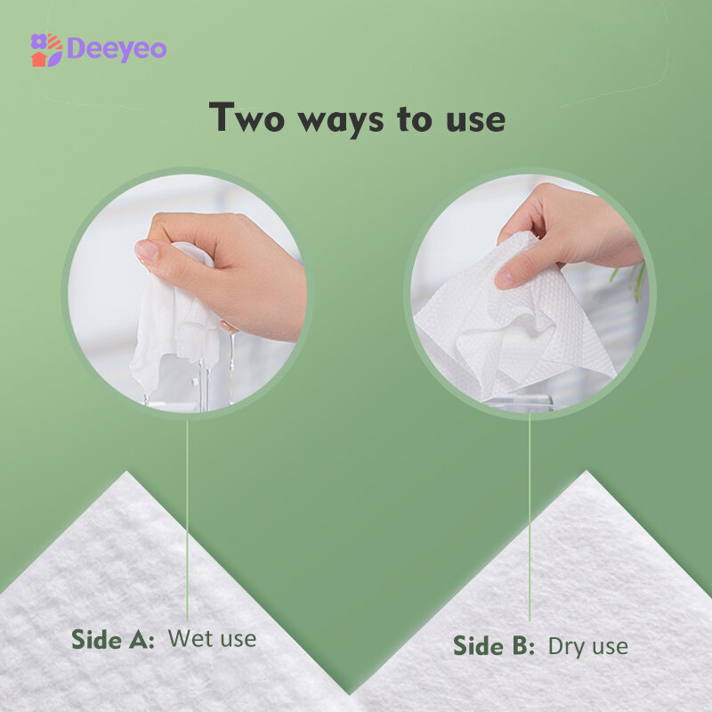 Deeyeo Cotton Pads for Face Baby Adult fazzoletti per il viso usa e getta Soft Pearl Pattern asciugamano per la pulizia strumento per rimuovere il trucco 80 pezzi