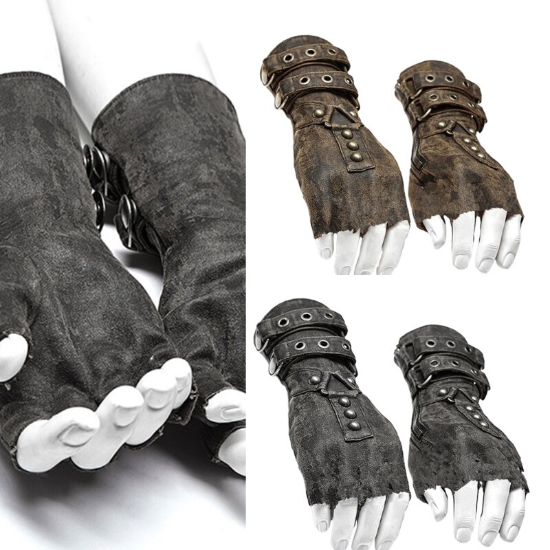 Средневековые винтажные боксерские перчатки, нарукавники, браслет в стиле стимпанк с шипами, гладиаторы