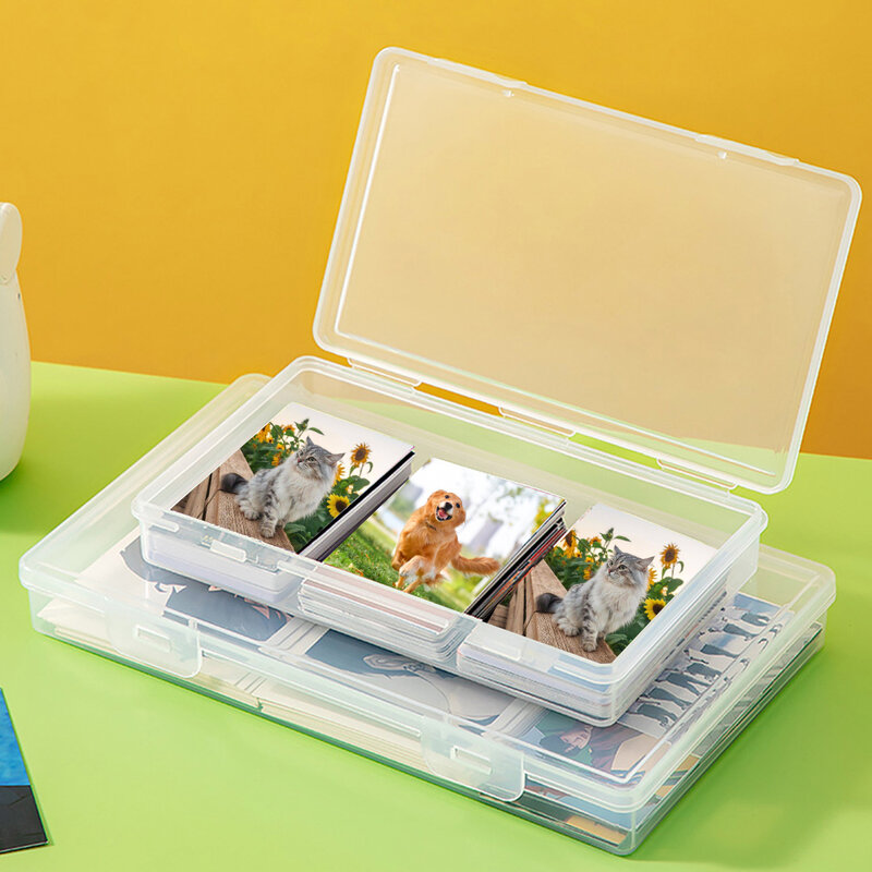 透明なダイネットの写真の収納ケース,プラスチックケース,韓国語,ハンドバッグ,小さなカードのコレクションオーガナイザー,写真カードホルダー