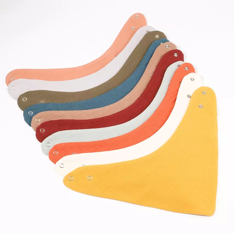 Bavoir triangle double en coton pour nouveau-né, serviette de salive pour bébé, bandana d'alimentation pour garçon et fille, 1 pièce