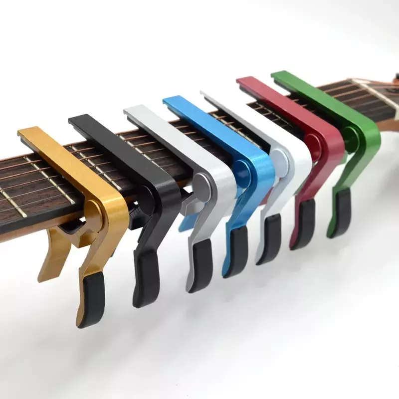 Capo guitarra universal mudança rápida braçadeira chave liga de alumínio metal capo para acústico clássico guitarra elétrica peças acessórios