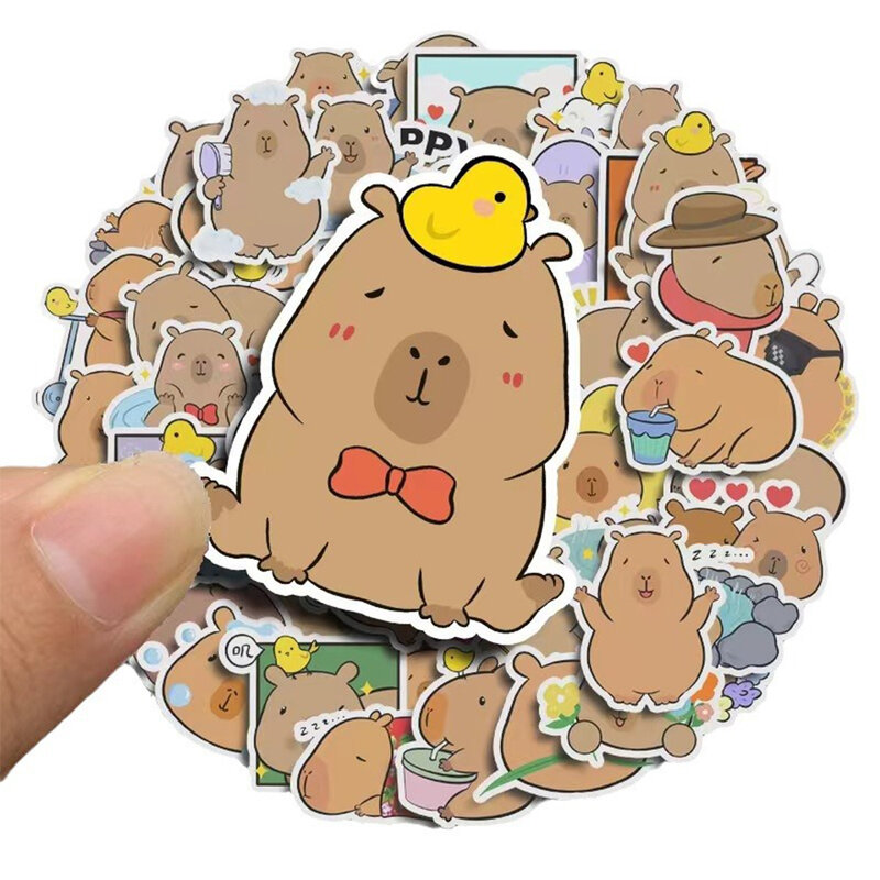 10/30/50 pz Kawaii piccoli adesivi castoro divertente cartone animato animale adesivo telefono fai da te bottiglia d'acqua bagagli Graffiti decalcomania per bambini giocattolo