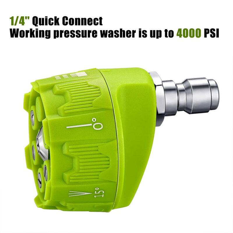 High Pressure Washer Spray Nozzle 0 15 25 40 Degree Rotation Watering Rinse Soap Nozzle Tip Garden Cleaning Universal