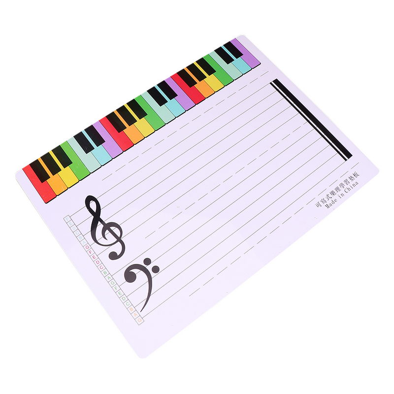 Lavagna per la pratica del pianoforte del personale musicale cancellabile lavagna per appunti musicali lavagna per il personale in plastica cancellabile per l'insegnamento