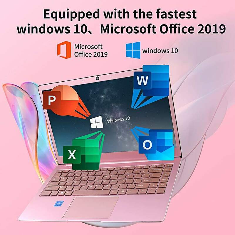 Ноутбук CRELANDER, розовый ноутбук 14 дюймов, процессор Intel J4125, 8 Гб DDR4, Windows 10, металлический ноутбук для ПК, портативный ноутбук для студентов