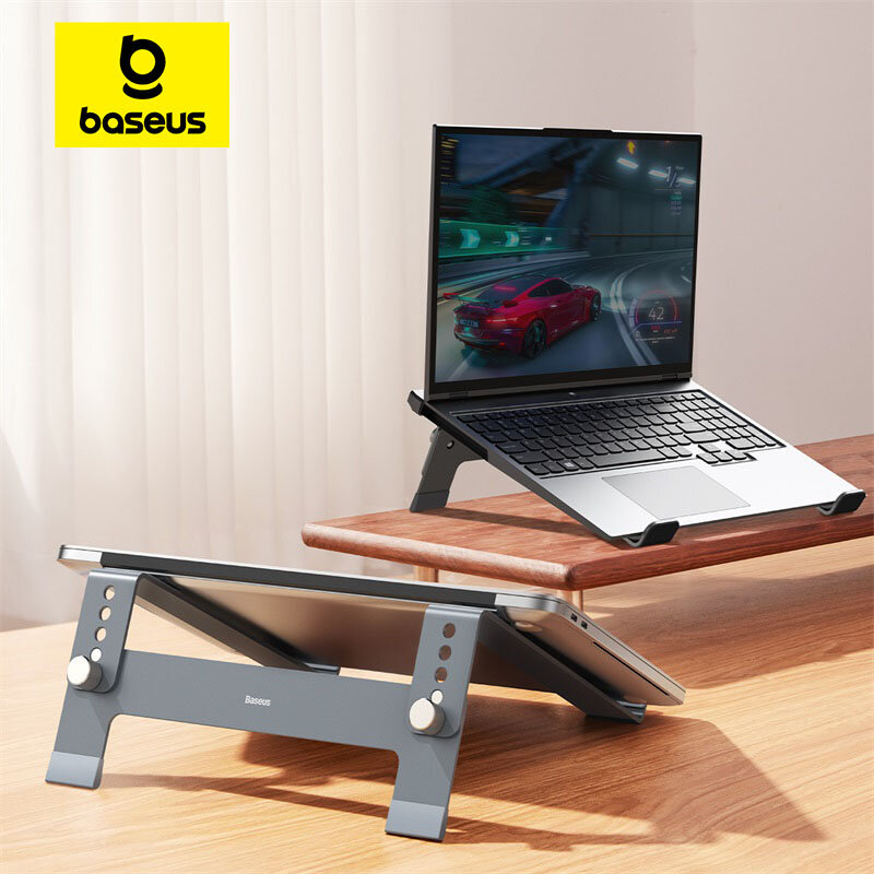 Подставка для ноутбука Baseus, из алюминиевого сплава, 4 скорости, регулируемая вертикальная подставка для ноутбука Macbook Air Pro 17 дюймов