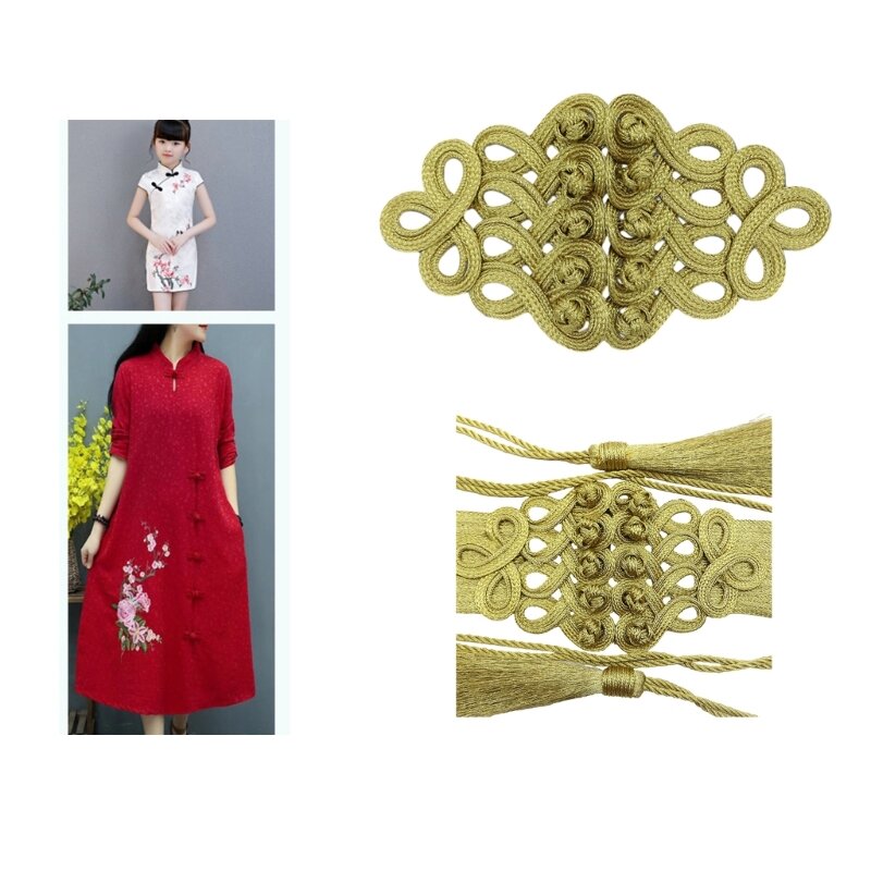 Cheongsam Cheongsam Botões, Cintura Encerramento, Fixadores de costura para camisola, Casaco, Acessórios Artesanato Tradicional