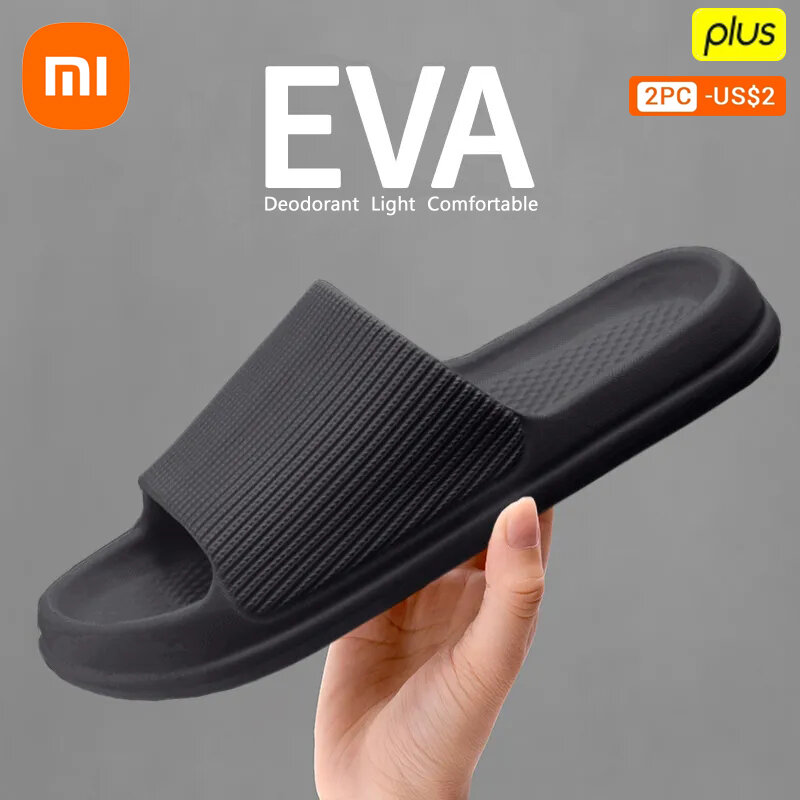 Xiaomi Fashion Men's Women's Sandals Anti-Slip Wear-Resistant EVA Thick Sole Comfortable Home Slippers Bathroom Bath Flip-Flops