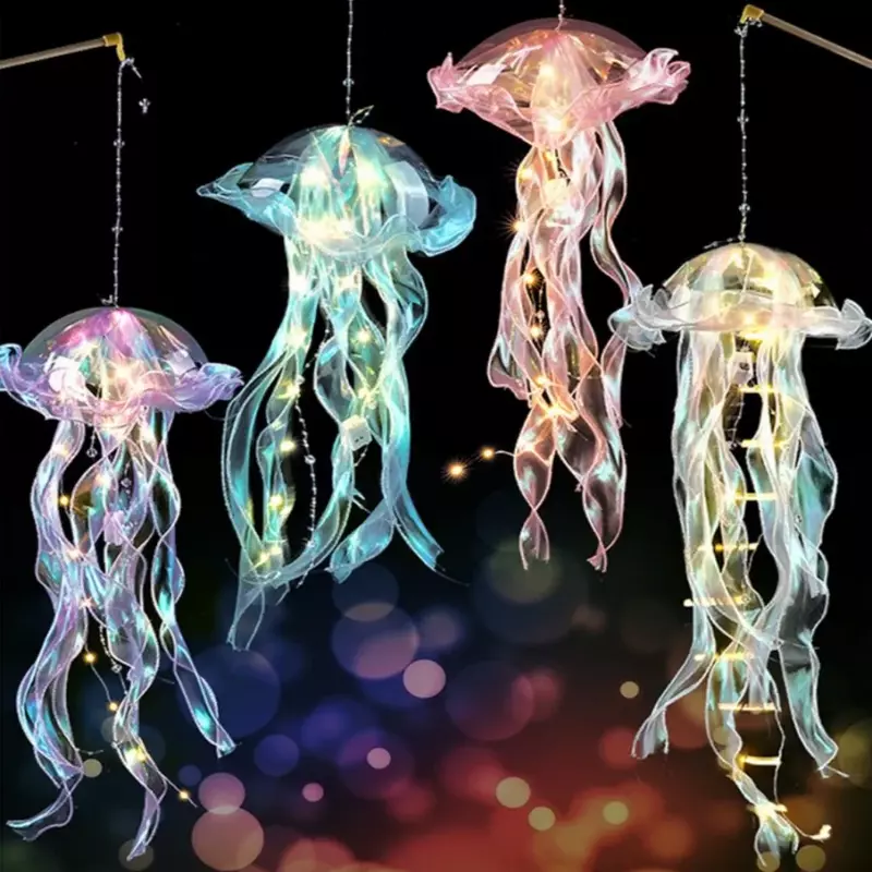 Lâmpada de flor medusa para quarto, luz noturna, brilhante, casa, jardim, festa, festival, decoração da atmosfera, presentes criativos