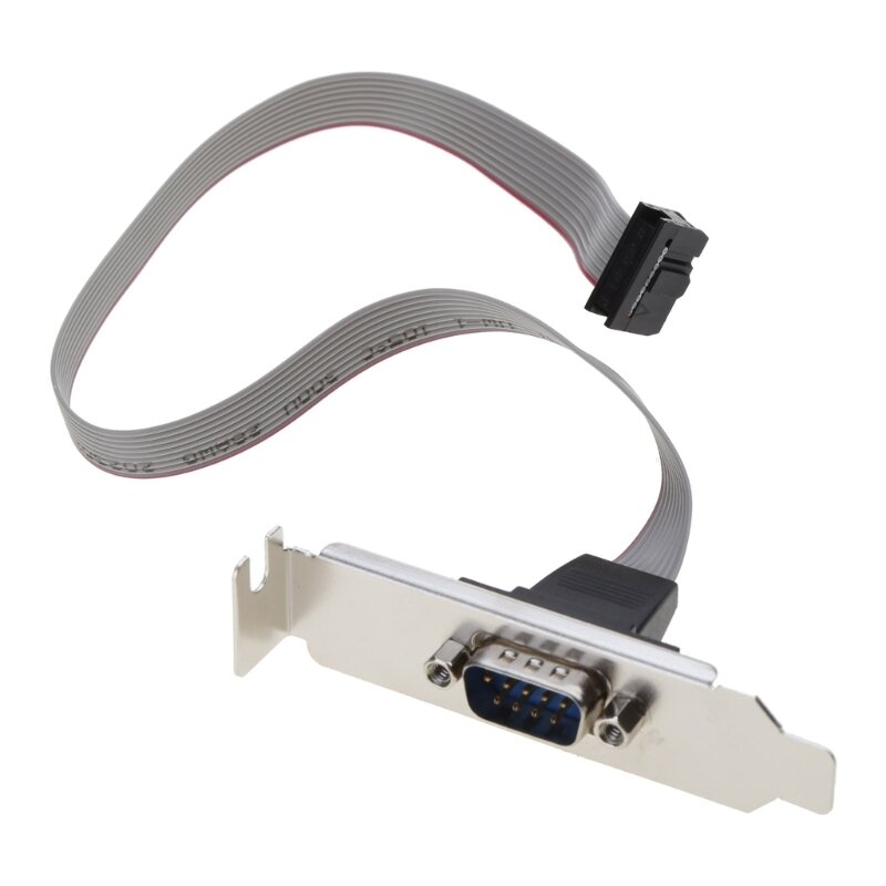 RS232 DB9 9Pin Com Port DB9pin Serial Cable Connector Bracket with 30cm Cable Dropship