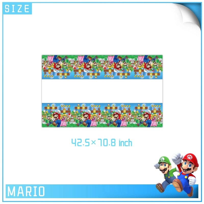 Motyw Super Mario Luigi materiały urodzinowe zestaw stołowy urodziny dzieci przyjęcie sztućce ozdobna serwetka papierze