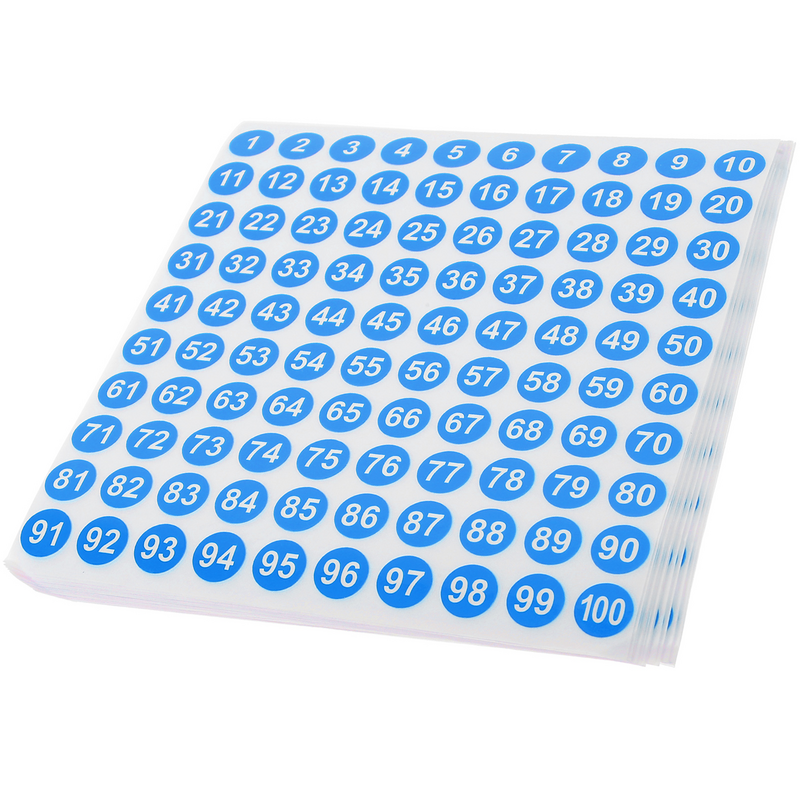 50 arkuszy odzieży okrągłe naklejki z numerami etykieta biurowa klasyfikacja etykieta cyfrowa miedziana taca do klasy