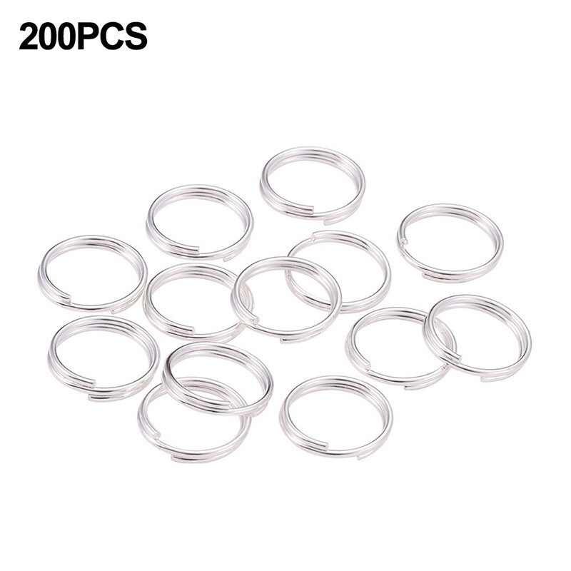 Durável Conexão Anéis Duplos, Ouro e Prata Jump Rings, Metal Open Ring, Conectores para DIY Fazer Jóias, 200 Pcs
