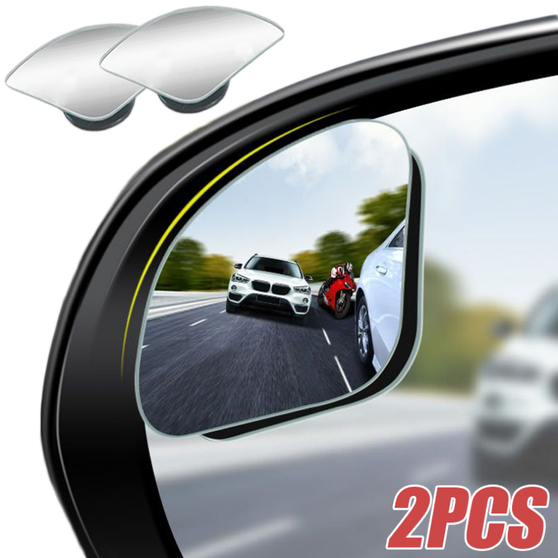 자동차 프레임리스 사각 지대 거울, 360 도 조절 가능한 광각 섹터 볼록 거울, 자동차 보조 주차 백미러, 2 개