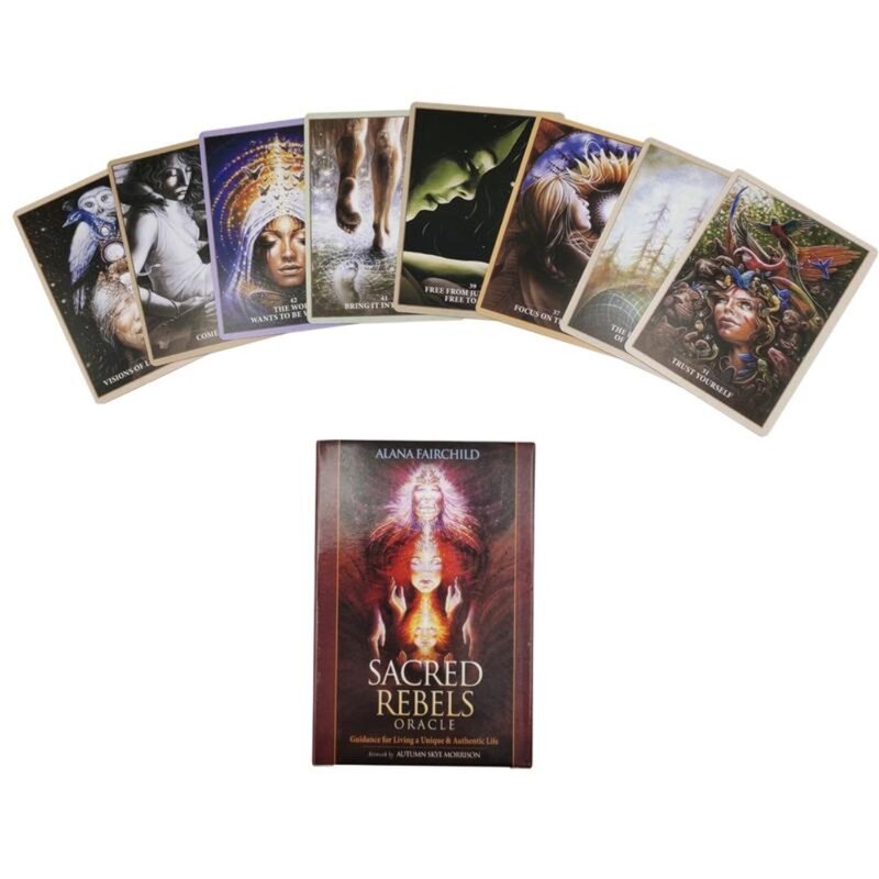 Baraja de cartas en inglés de The Sacred Rebel, guía Digital de juego de adivinación, oráculo de 45 piezas