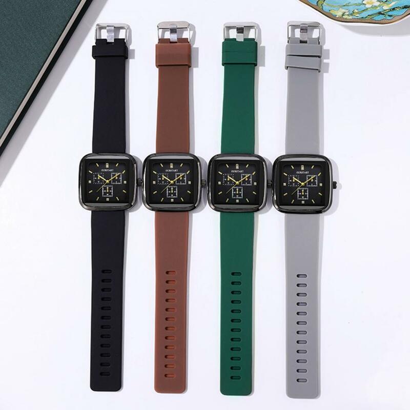 Fashionable Silicone Band Watch Elegant Ladies Quartz Watch with Rhinestone Decor Adjustable Silicone Strap High for Exquisite