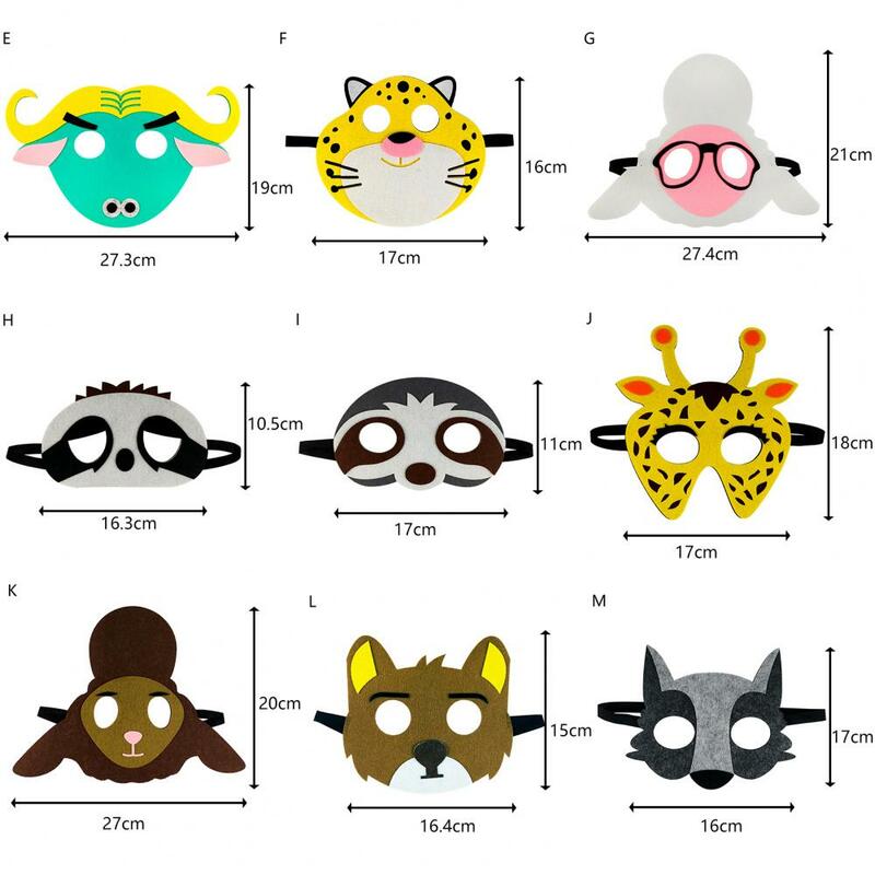 Animal Felt Masks Halloween Masque Animal Shape Non-woven Fabric Cartoon Zootopia Movie Themed Cosplay Masque Party Supplies