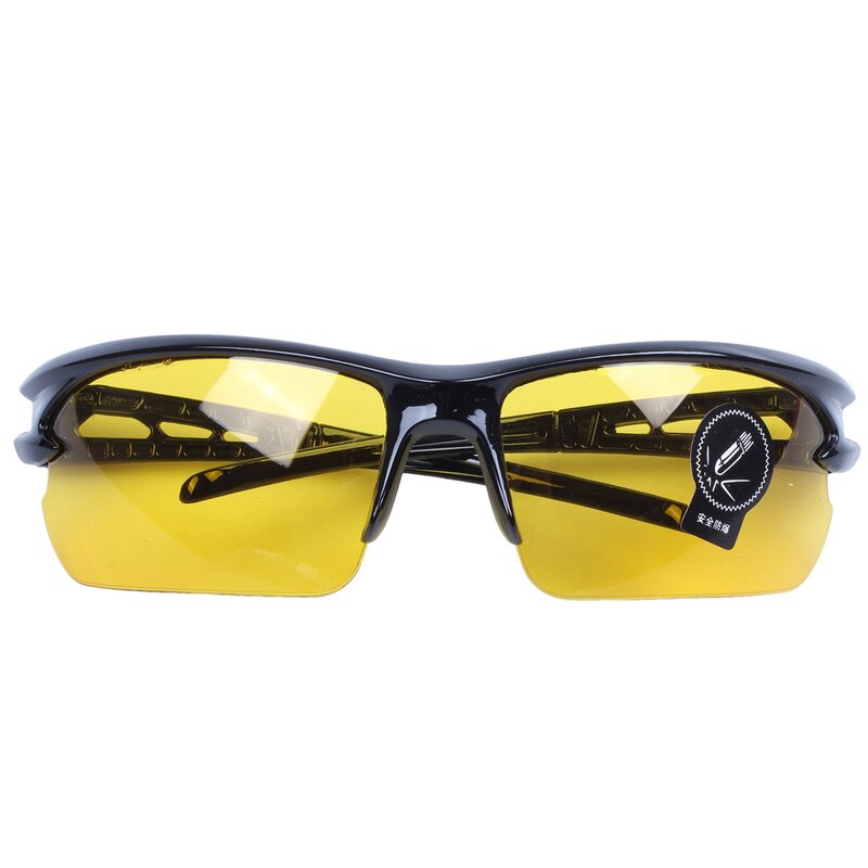 Occhiali da sole da ciclismo all'aperto con foglio di visione notturna giallo nero