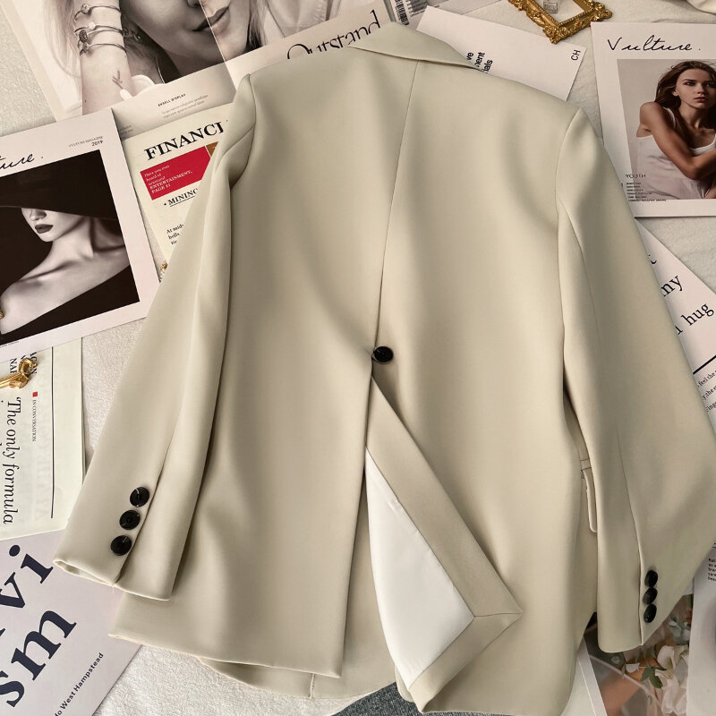 Casaco de terno coreano feminino, tops casuais, jaquetas de senhora do escritório, blazer, tendência de roupas, primavera, novo, 2024