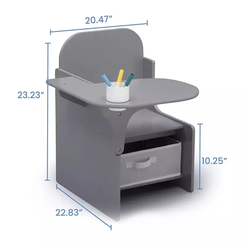 Klasyczne krzesło biurowe z pojemnikiem do przechowywania, białe