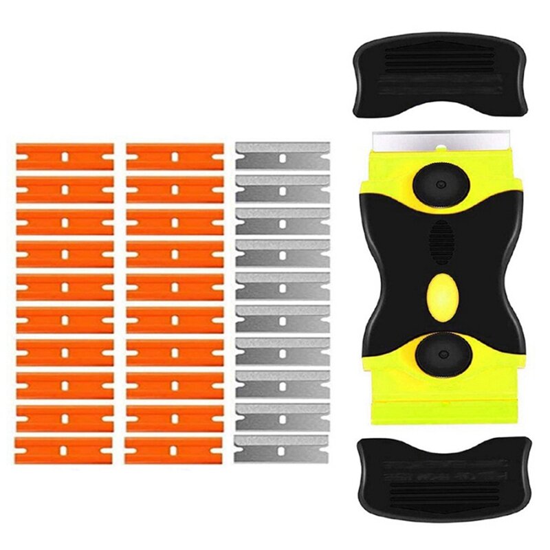 31-Piece Scraper Set Kit With 20 Plastic And 10 Metal Blades Scraper Cleaning Tools