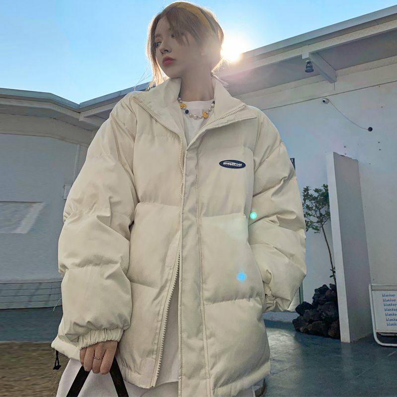 Stand-up Collar Bread Coat Windproof Casual Loose Coat Explosions Autumn And Winter Down Jackets Female Tide Brand Thickened