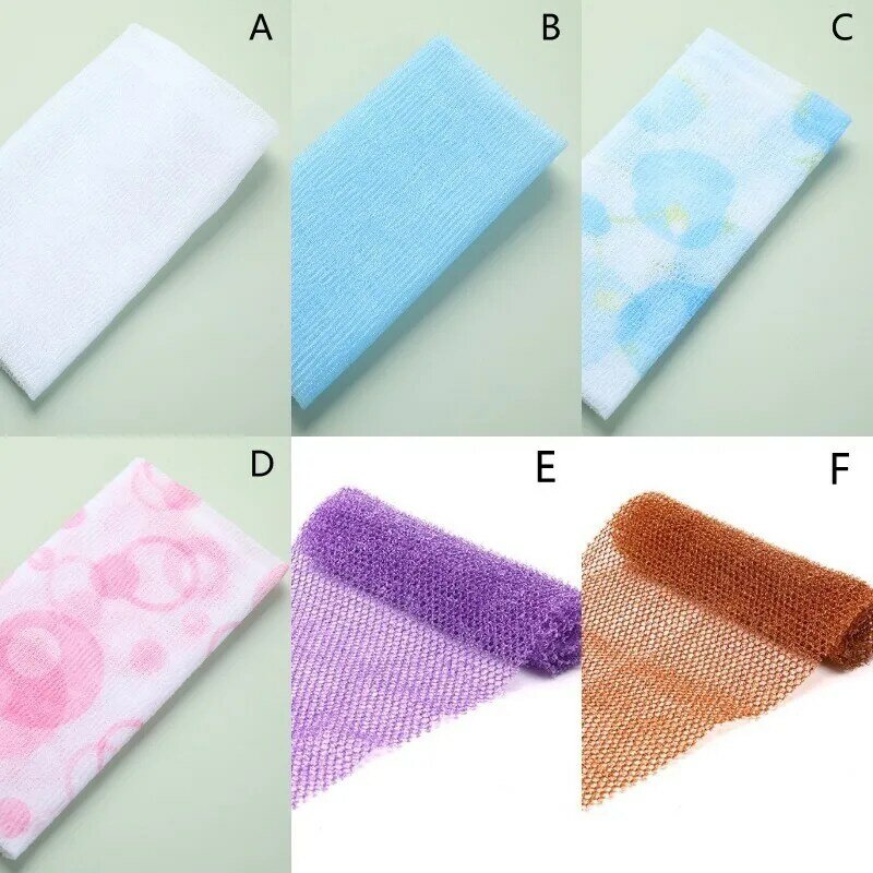 Paño de lavado de ducha de nailon japonés, exfoliante de 3 colores, esponjas y depuradores, belleza de la piel, 1 unidad