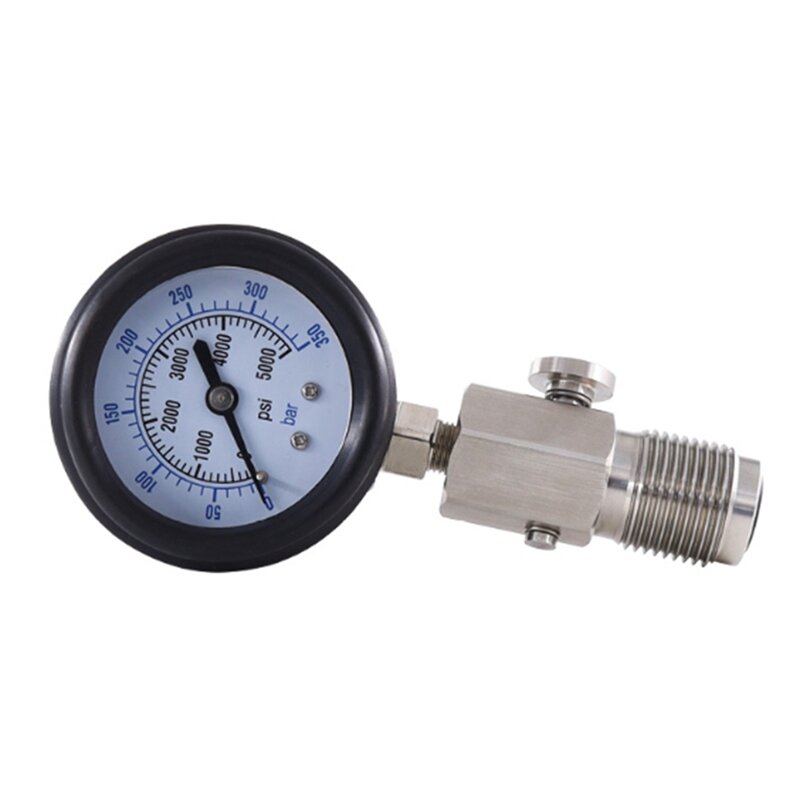 New DIN Air Tank Pressure Checker For Scuba Diving With 350Bar Gauge,Diving Gauge