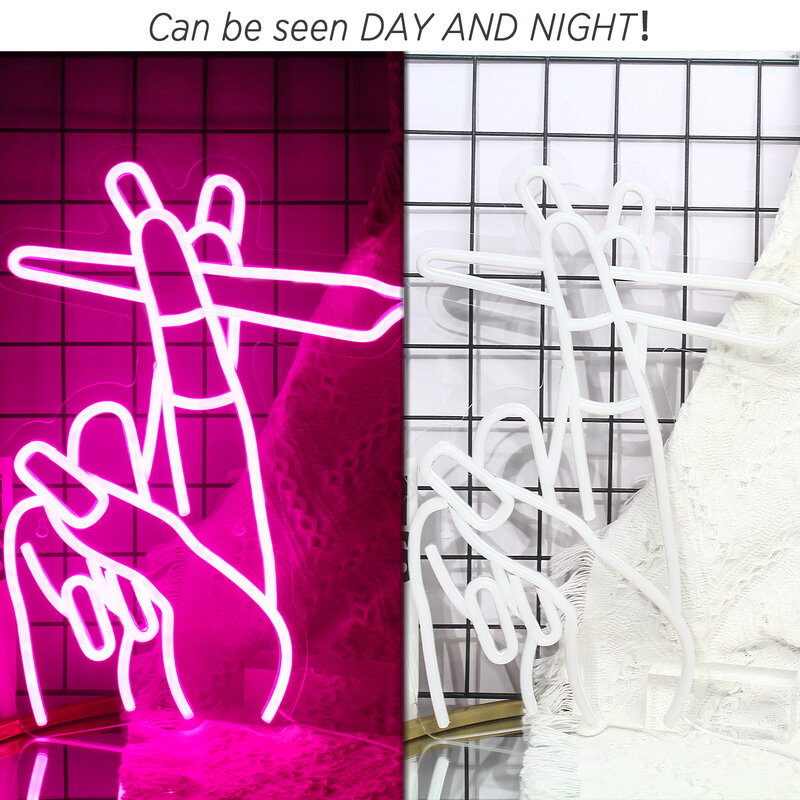 โคมไฟศิลปะใช้พลังงานจากหลอดไฟแขวน USB ปากการูปหัวใจรูปแบบส่วนบุคคลสำหรับงานเลี้ยงสังสรรค์ในบ้านบาร์คลับสีชมพู