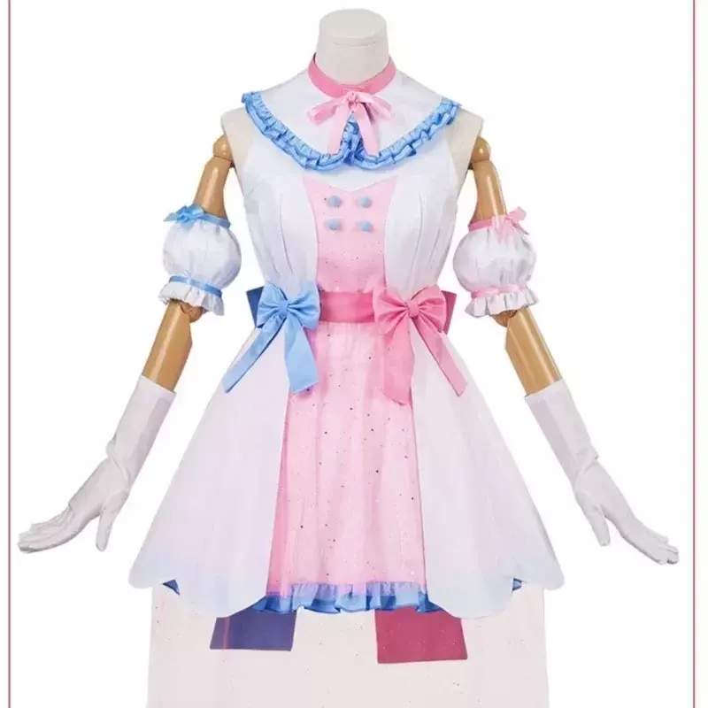LoveLive-Disfraz de Cosplay de Liella, Shibuya, Kanon, vestido azul, peluca, falda de Lolita, guantes de uniforme, accesorios de horquilla