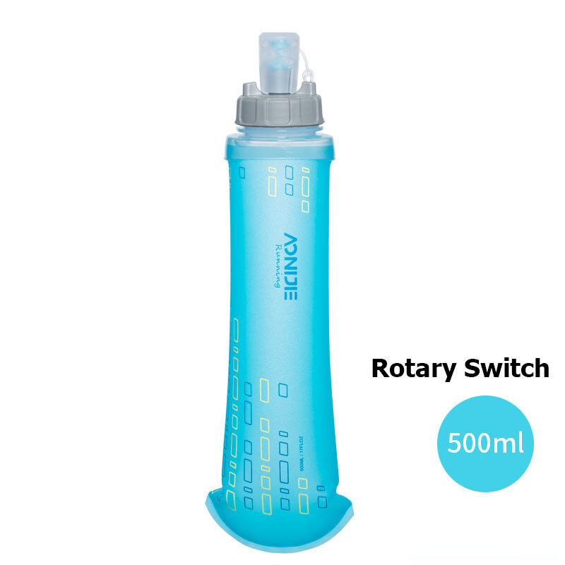 AONIJIE 250ml 500ml Weichen Glaskolben Folding Faltbare Wasser Flasche TPU BPA-Frei Für Laufende Trink Pack Taille tasche Weste SD09 SD10