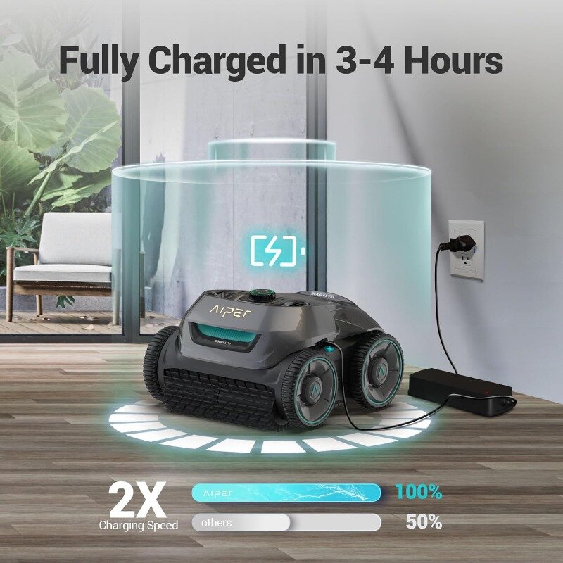 AIPER Seagull Pro Lite 무선 로봇 수영장 진공 청소기, 벽 등반 수영장 진공 청소기, 최대 150 분 지속, 2024 신제품