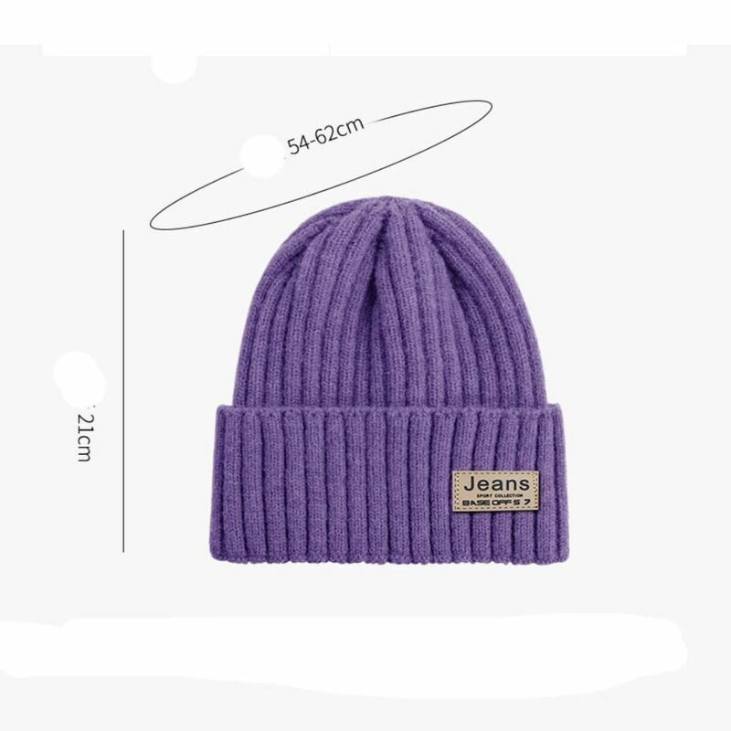 Windproof Winter Warm Hats New Letter Printed Warm Knitted Hats Unisex Casual Stacking Hats Women Warm Hats