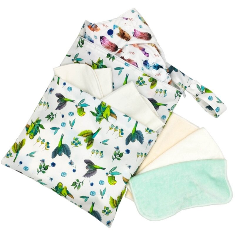 Bolsa húmeda y seca reutilizable para pañales tela para bebé, ropa gimnasio, bolsas viaje lavables
