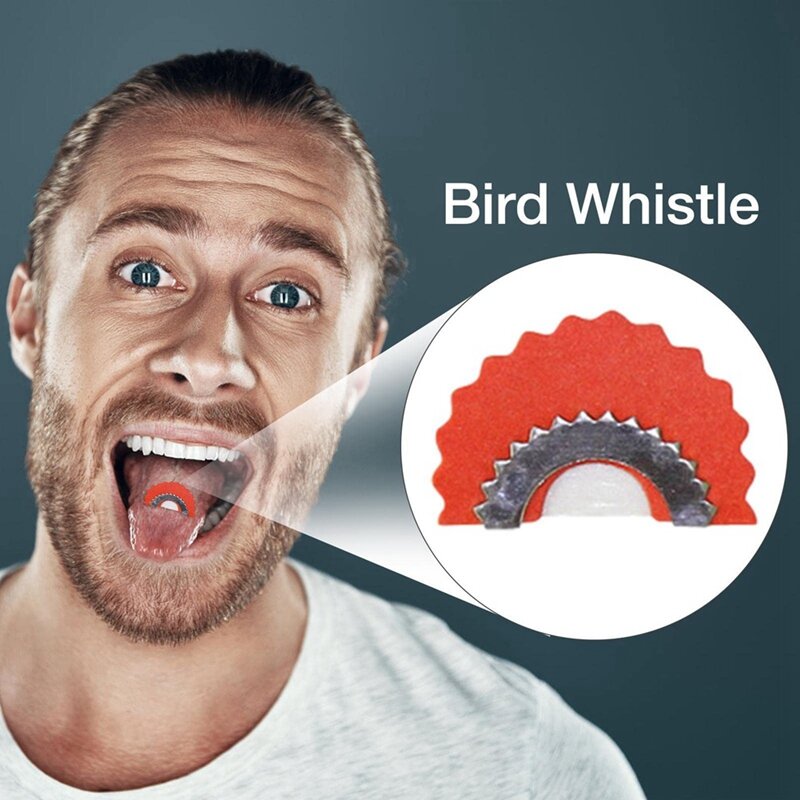 Magical Bird Caller Tongue Whistle, Metal Mostrado para Produzir Alta Octave Voice, 5 pcs