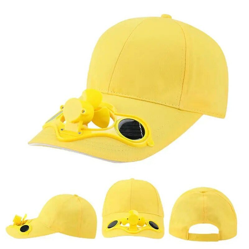 Proteção solar Baseball Golf Hat, Solar Power Fan Caps, Sports Caps, Mantenha-se fresco, Verão