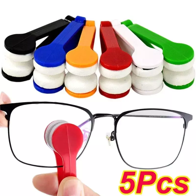 New Creative Two-side Glasses Brush Soft Microfiber Spectacles Cleaner Glasses Cleaner Rub Eyeglass Cleaning Brush Wiping Tool