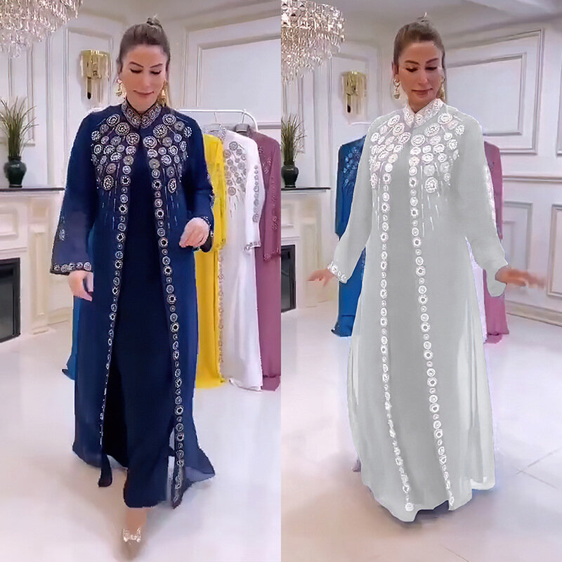 Robe africaine Dashiki maxi pour femmes, vêtements traditionnels africains, Abaya musulmane, collection printemps-été 2023, 8841
